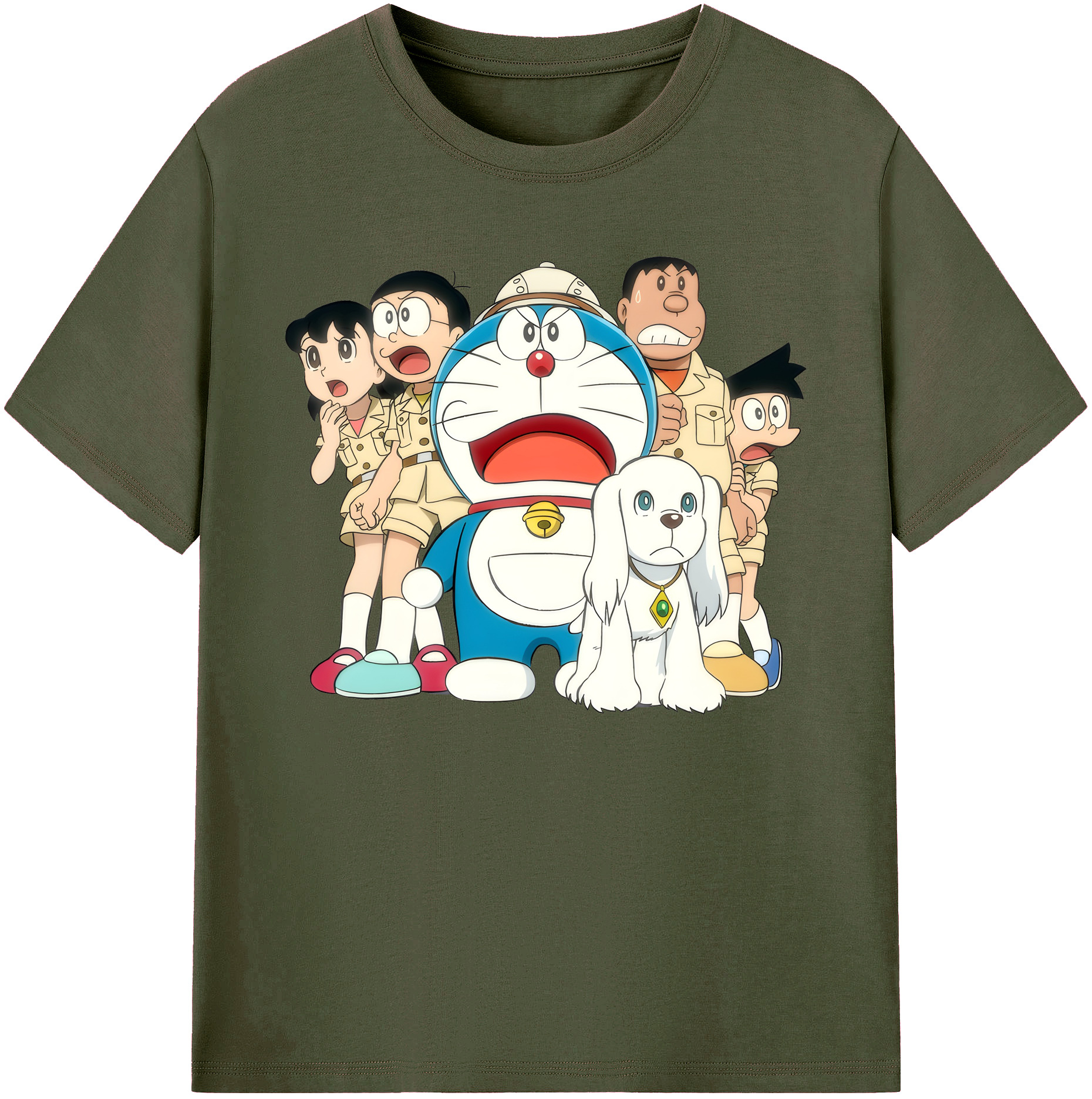 （画像用） ドラえもん Doraemon 綿100％ メンズ半袖Tシャツ｜肌触りやわらか＆通気性